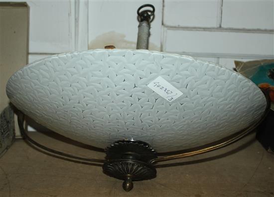 French glass shaded light